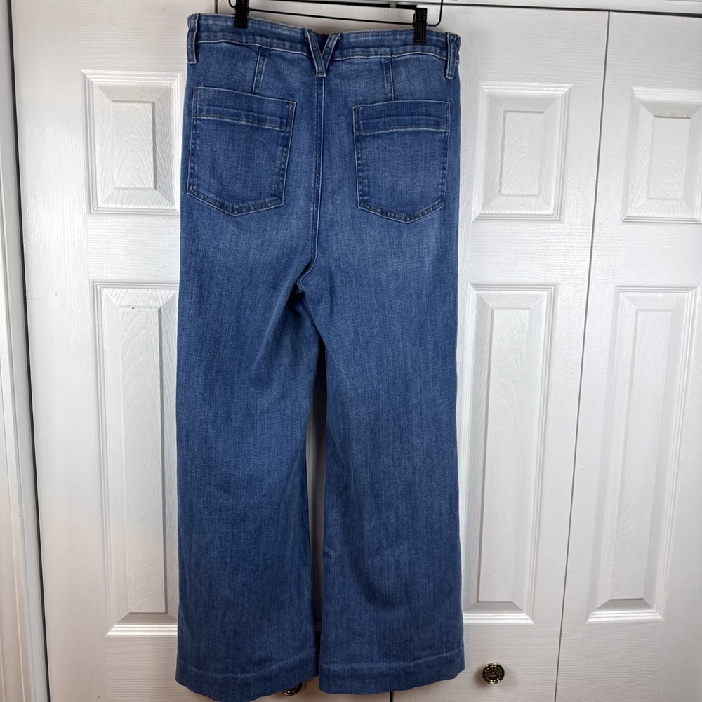 Chico's So Slimming High Rise Flare Jeans Size 2R Size 12 Medium Wash - Picture 7 of 9
